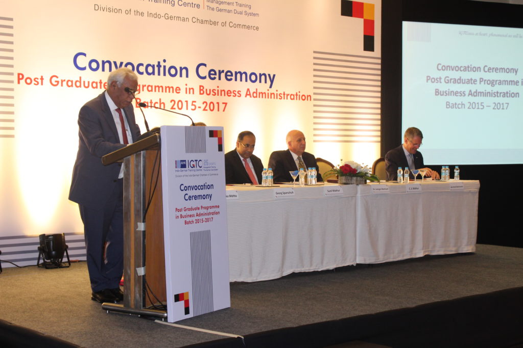 5 Welcome by C. S. Mathur, President, Indo-German Chamber of Commerce